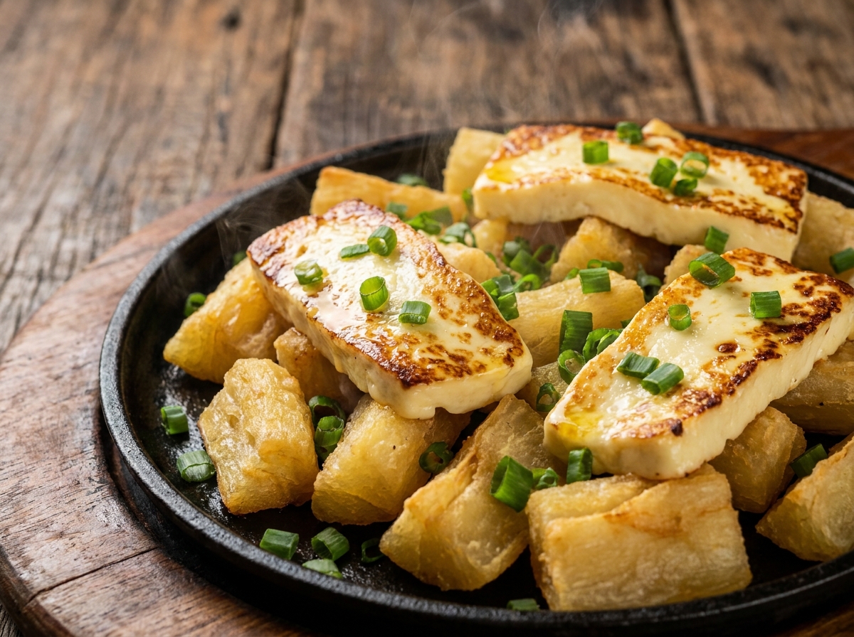 Mandioca Frita com Queijo
